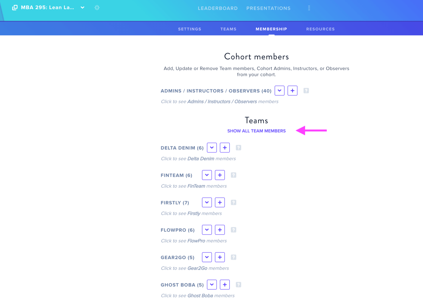 Pending invitations