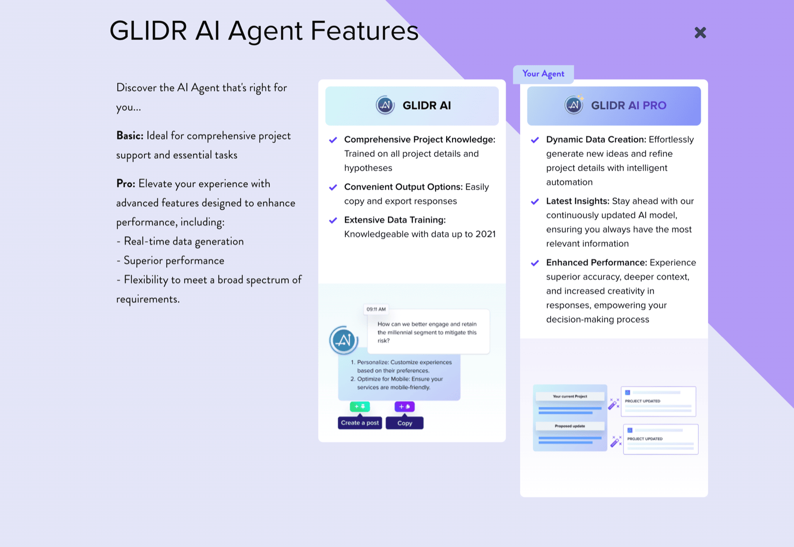 Pro agent features