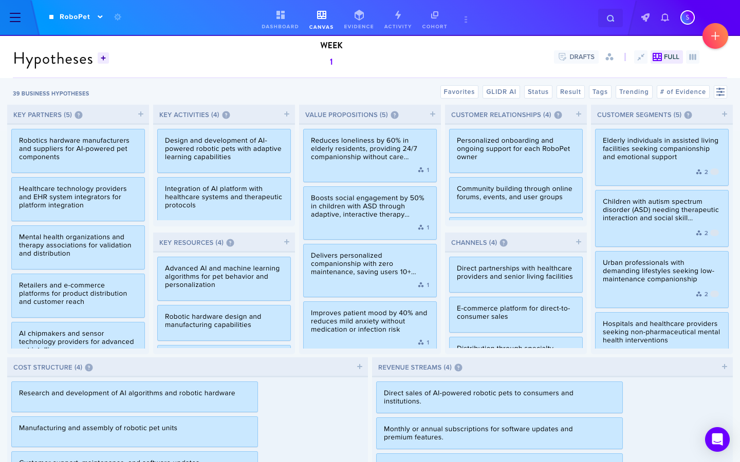 Canvas navigation