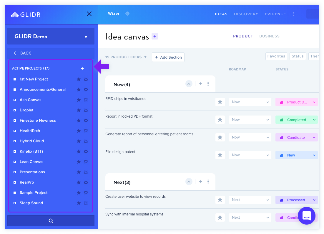 Active projects