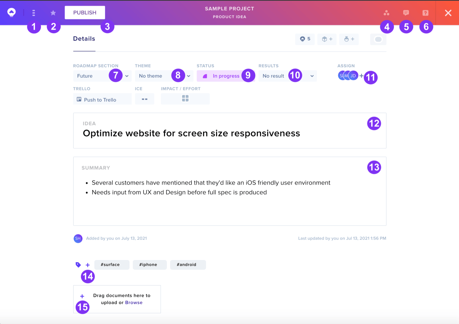 Idea Page