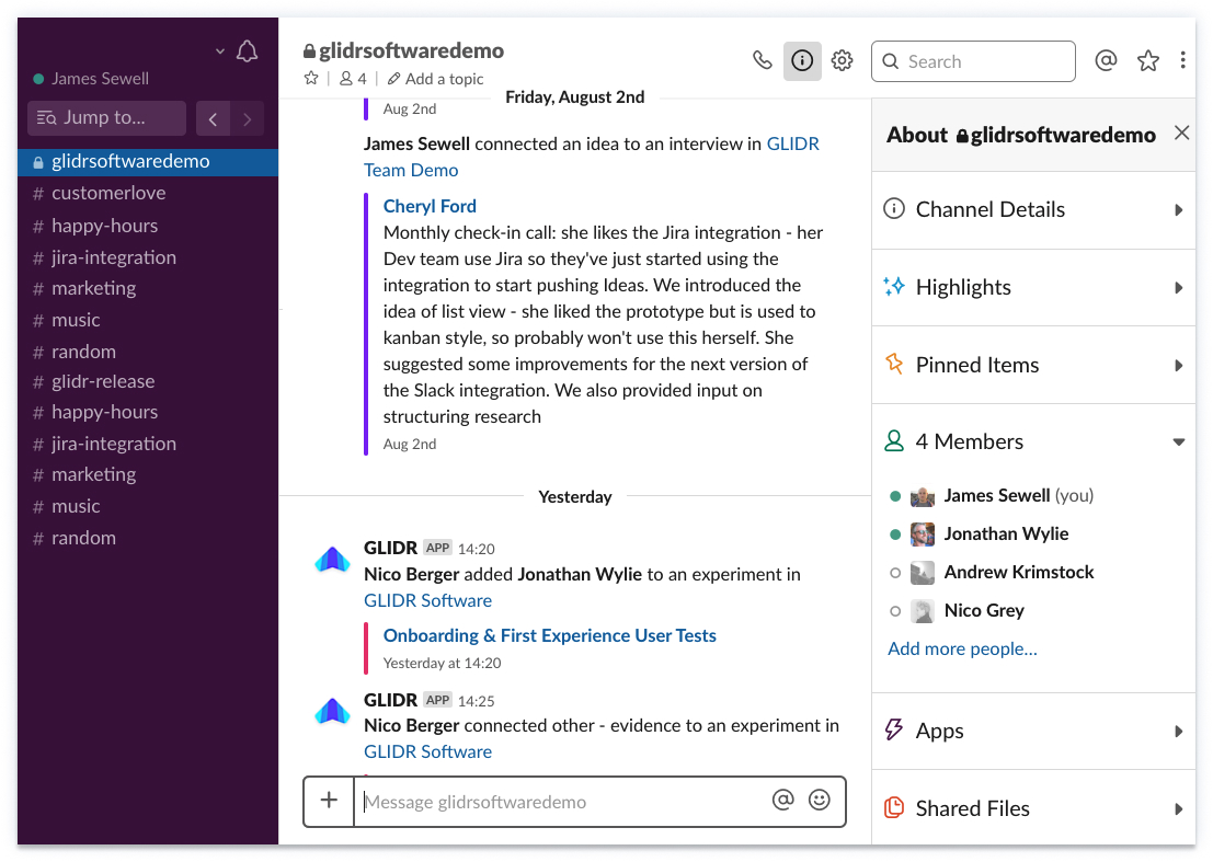 GLIDR Slack Integration