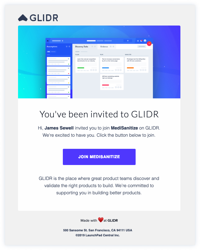 Glidr Invite