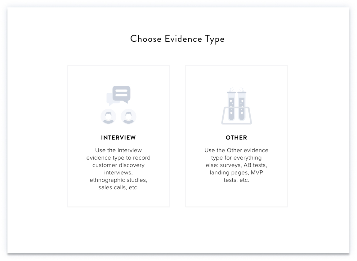 Choose Evidence Type