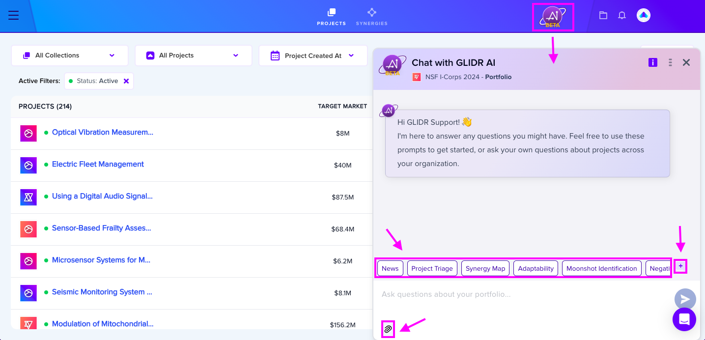 Portfolio agent interface