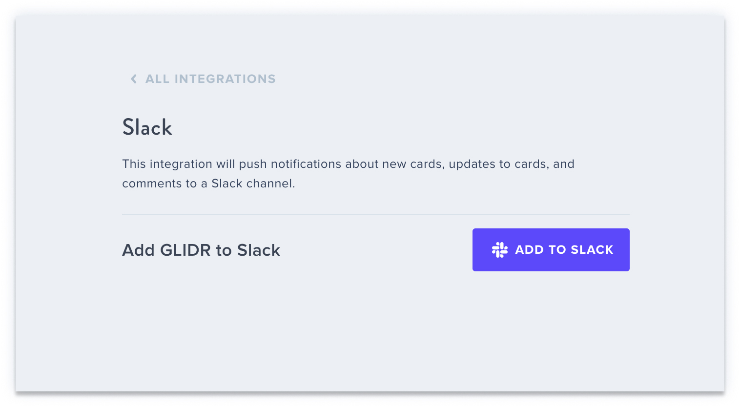 Step 2: Add GLIDR to Slack