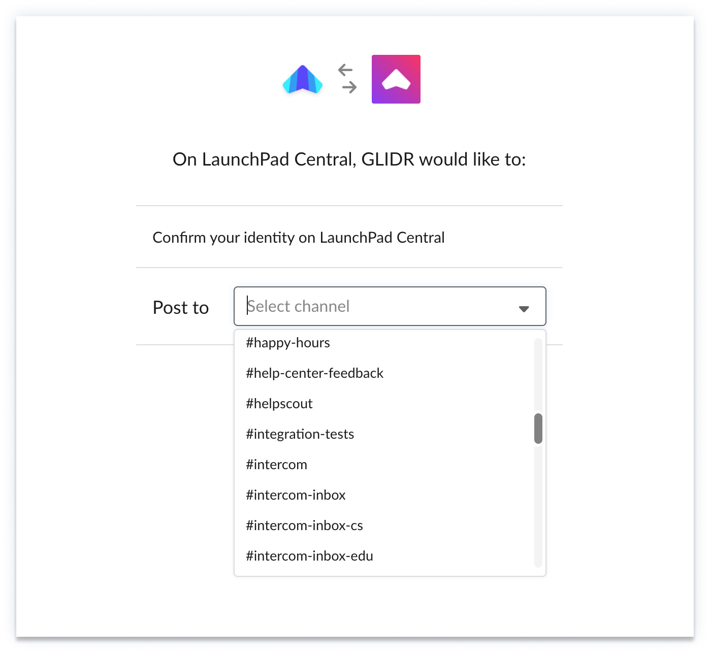 Step 3: Select channel