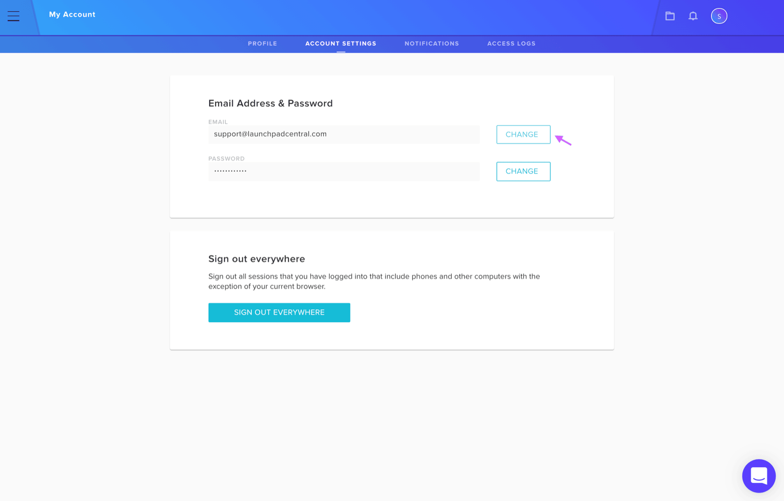 Remove user step 1