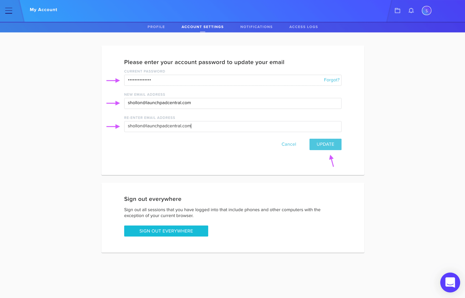 Remove user step 2
